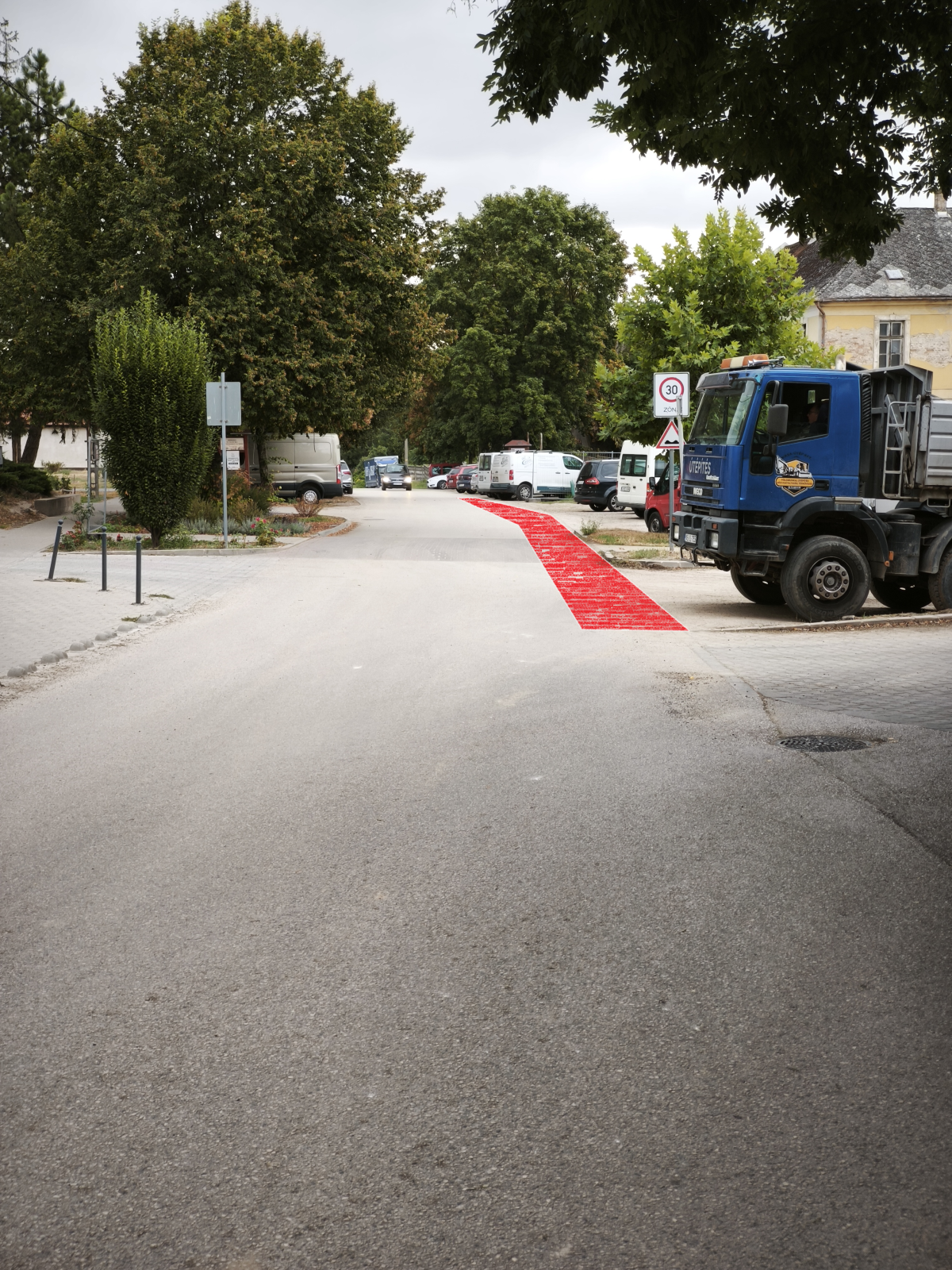 Átmeneti lezárás a településközpontban